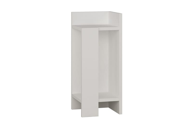 Sängbord Lutchan 27 cm med Förvaring Hyllor + Luckor - Vit - Möbler - Bord & matgrupp - Avlastningsbord & sidobord - Sängbord & nattduksbord