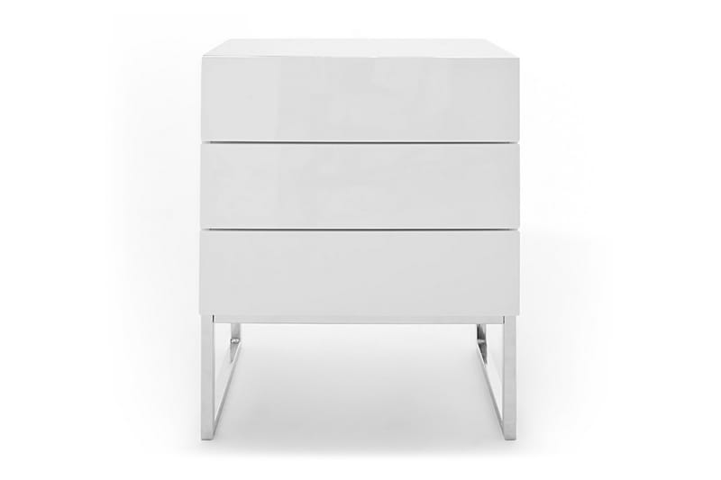 Sängbord Magdax 50 cm Höga Ben med Förvaring 3 Lådor - Vit - Möbler - Bord & matgrupp - Avlastningsbord & sidobord - Sängbord & nattduksbord