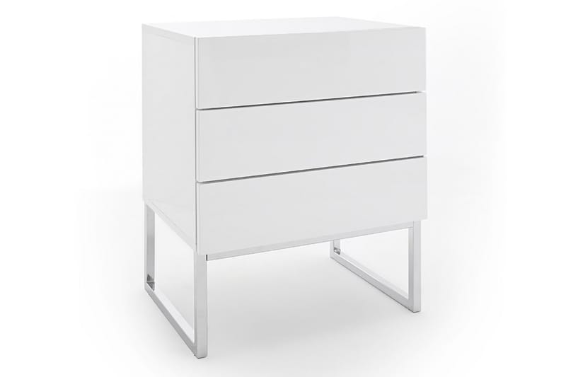 Sängbord Magdax 50 cm Höga Ben med Förvaring 3 Lådor - Vit - Möbler - Bord & matgrupp - Avlastningsbord & sidobord - Sängbord & nattduksbord