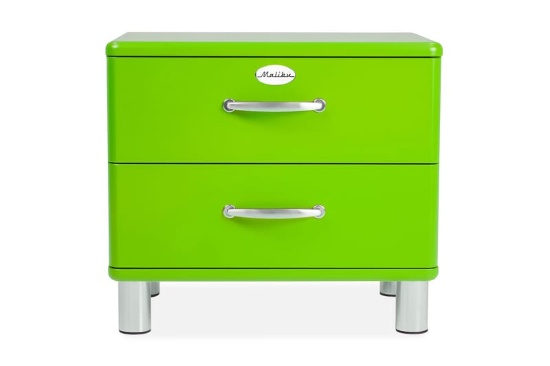 Sängbord Malibu 60 cm med Förvaring 2 Lådor Grön/Krom - Tenzo - Möbler - Bord & matgrupp - Avlastningsbord & sidobord - Sängbord & nattduksbord