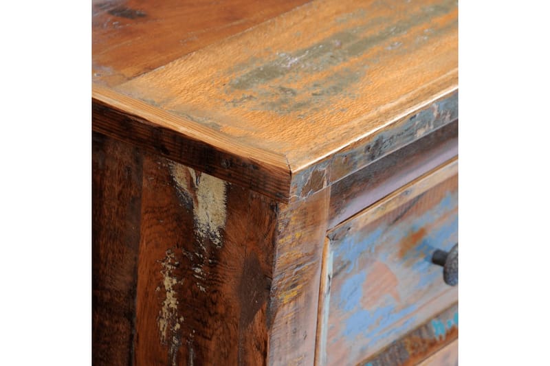 Sängbord med 2 lådor massivt återvunnet trä - Brun - Sängbord & nattduksbord