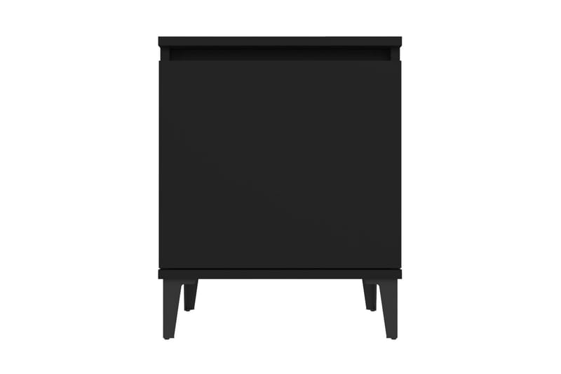 Sängbord med metallben svart 40x30x50 cm - Svart - Sängbord & nattduksbord