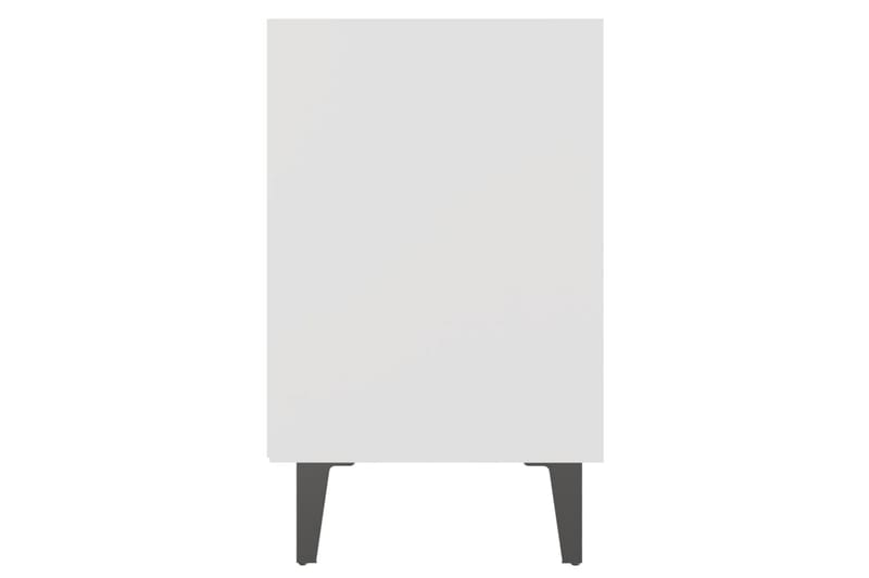 Sängbord med metallben vit 40x30x50 cm - Vit - Sängbord & nattduksbord
