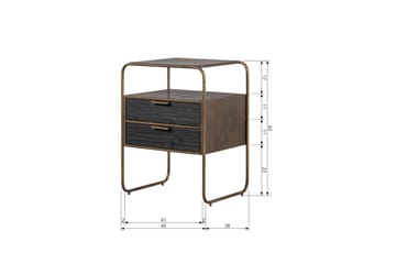 Sängbord Meilto 45 cm - Antik Mässing - Möbler - Bord & matgrupp - Avlastningsbord & sidobord - Sängbord & nattduksbord