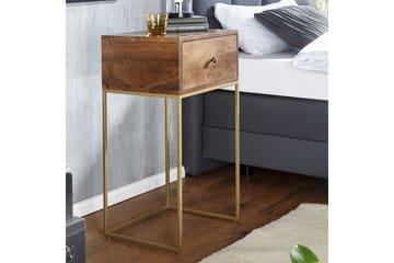 Sängbord Mexus 35 cm Rektangulär - Guld/Brun - Möbler - Bord & matgrupp - Avlastningsbord & sidobord - Sängbord & nattduksbord