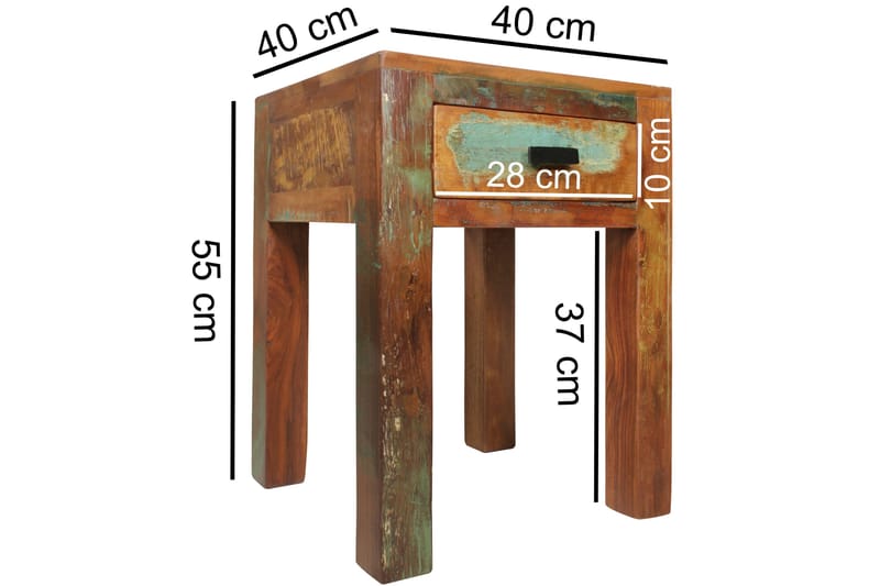 Sängbord Mirao 40 cm - Flerfärgad - Möbler - Bord & matgrupp - Avlastningsbord & sidobord - Sängbord & nattduksbord