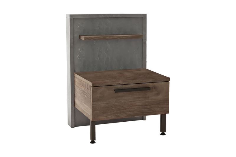 Sängbord Moerdijk 44 cm, Brun/Grå