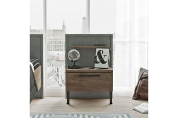 Sängbord Moerdijk 44 cm - Brun/Grå - Möbler - Bord & matgrupp - Avlastningsbord & sidobord - Sängbord & nattduksbord