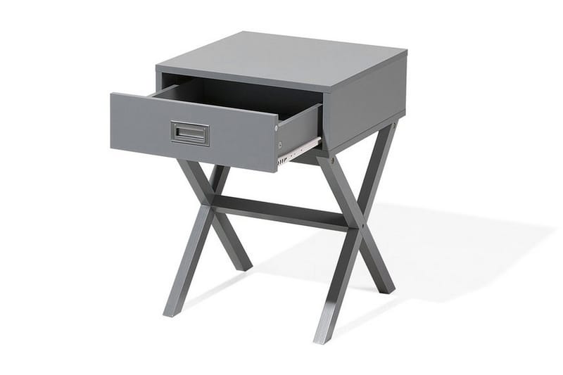Sängbord Mondariz 40 cm med Förvaring Låda - Grå - Sängbord & nattduksbord