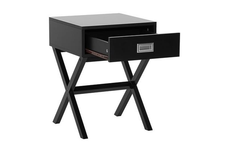 Sängbord Mondariz 40 cm med Förvaring Låda - Svart - Sängbord & nattduksbord