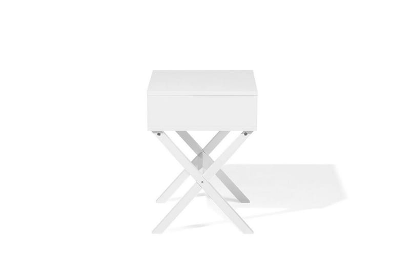 Sängbord Mondariz 40 cm med Förvaring Låda - Vit - Sängbord & nattduksbord