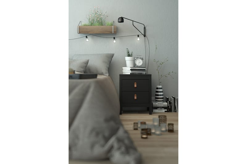 Sängbord Osterholm 44 cm - Svart - Sängbord & nattduksbord