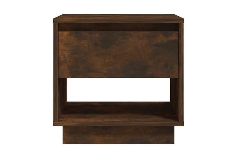 Sängbord rökfärgad ek 45x34x44 cm spånskiva - Brun - Sängbord & nattduksbord