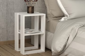 Sängbord Rodger 30 cm med Förvaring Hylla - Vit - Möbler - Bord & matgrupp - Avlastningsbord & sidobord - Sängbord & nattduksbord