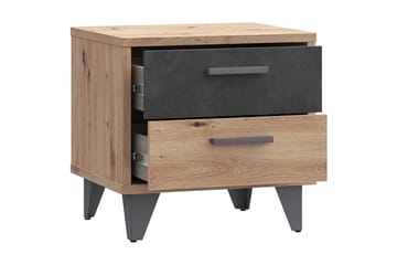 Sängbord Sapes 42x50 cm - Brun/Grå - Möbler - Bord & matgrupp - Avlastningsbord & sidobord - Sängbord & nattduksbord