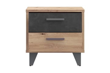 Sängbord Sapes 42x50 cm - Brun/Grå - Möbler - Bord & matgrupp - Avlastningsbord & sidobord - Sängbord & nattduksbord