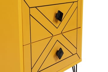 Sängbord Shett 50 cm - Gul - Möbler - Bord & matgrupp - Avlastningsbord & sidobord - Sängbord & nattduksbord