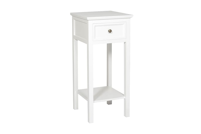 Sängbord Sibella 75 cm med Förvaring Låda - Vit - Möbler - Bord & matgrupp - Avlastningsbord & sidobord - Sängbord & nattduksbord