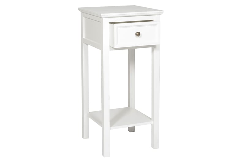 Sängbord Sibella 75 cm med Förvaring Låda - Vit - Möbler - Bord & matgrupp - Avlastningsbord & sidobord - Sängbord & nattduksbord