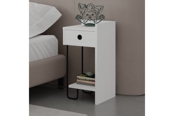 Sängbord Sirius 32x30 cm Vit - Hanah Home - Möbler - Bord & matgrupp - Avlastningsbord & sidobord - Sängbord & nattduksbord