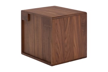 Sängbord Skagana 32x40 cm Vänster Massiv Valnöt - Brun - Möbler - Bord & matgrupp - Avlastningsbord & sidobord - Sängbord & nattduksbord