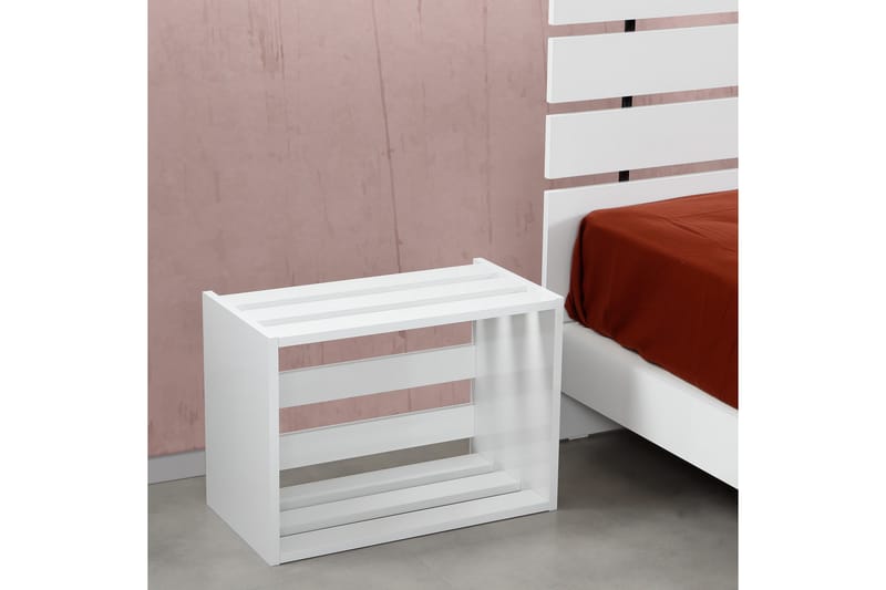 Sängbord Skoglund 60 cm - Vit - Sängbord & nattduksbord