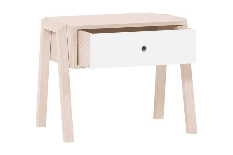 Sängbord Spot 58 cm med Förvaringslåa Natur/Vit - VOX - Sängbord & nattduksbord