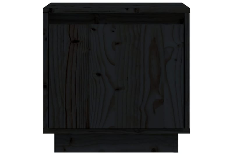 Sängbord svart 40x30x40 cm massiv furu - Svart - Sängbord & nattduksbord