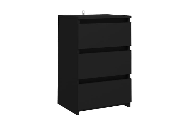 Sängbord svart 40x35x62,5 cm spånskiva - Svart - Sängbord & nattduksbord