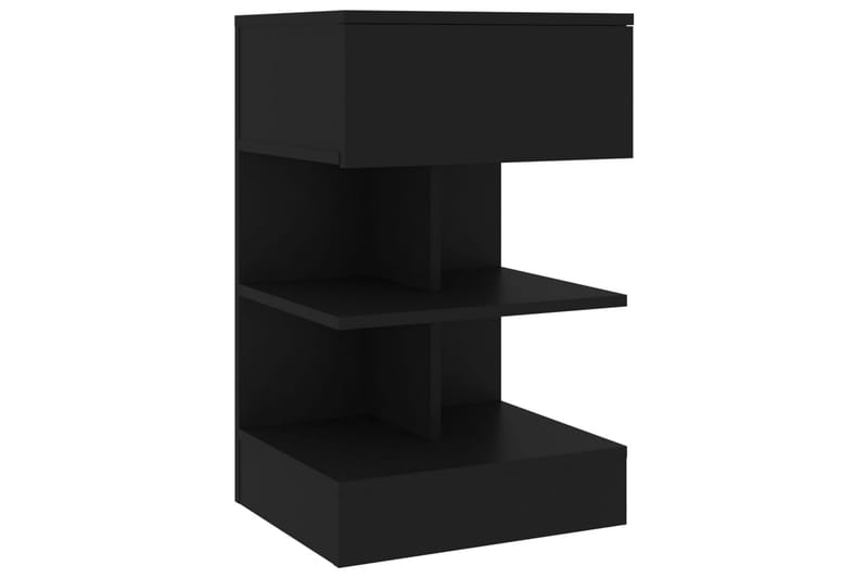 Sängbord svart 40x35x65 cm spånskiva - Svart - Sängbord & nattduksbord