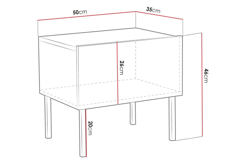Sängbord - Svart - Möbler - Bord & matgrupp - Avlastningsbord & sidobord - Sängbord & nattduksbord