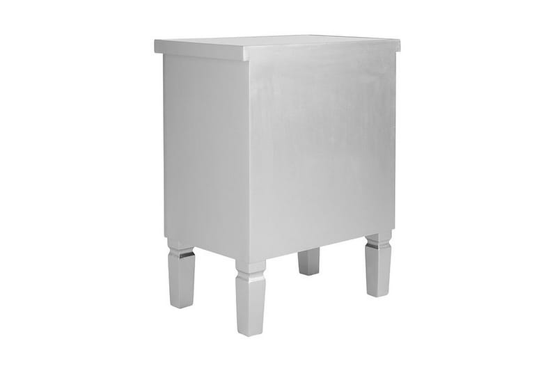 Sängbord Tigy 49 cm med Förvaring 2 Lådor - Glas/Silver - Möbler - Bord & matgrupp - Avlastningsbord & sidobord - Sängbord & nattduksbord