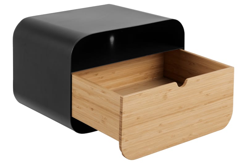 Sängbord Undercliff 25 cm - Svart - Sängbord & nattduksbord