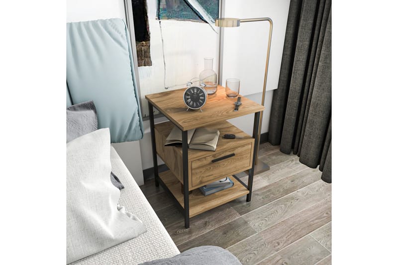 Sängbord Urgby 45x61,8 cm - Svart - Möbler - Bord & matgrupp - Avlastningsbord & sidobord - Sängbord & nattduksbord