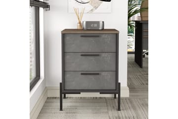 Sängbord Urgby 54 cm - Brun/Betonggrå/Antracit - Möbler - Bord & matgrupp - Avlastningsbord & sidobord - Sängbord & nattduksbord