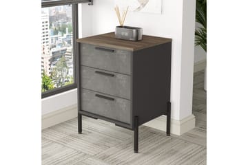 Sängbord Urgby 54 cm - Brun/Betonggrå/Antracit - Möbler - Bord & matgrupp - Avlastningsbord & sidobord - Sängbord & nattduksbord