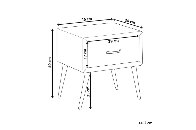 Sängbord Villeuif - Grå - Sängbord & nattduksbord