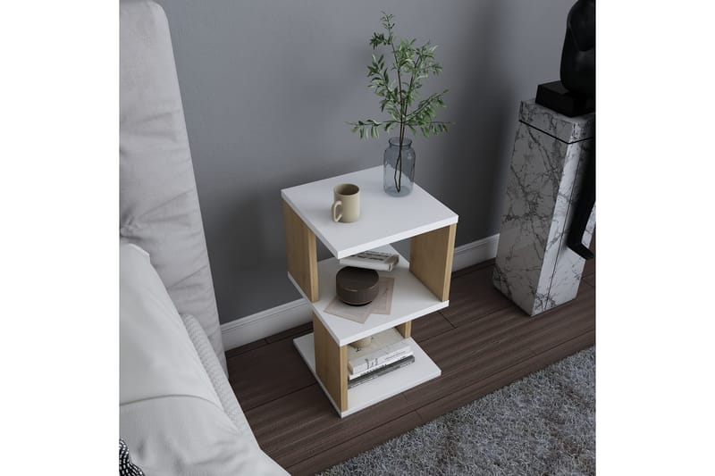 Sängbord Violaceae 29,6x49,4 cm - Vit - Möbler - Bord & matgrupp - Avlastningsbord & sidobord - Sängbord & nattduksbord
