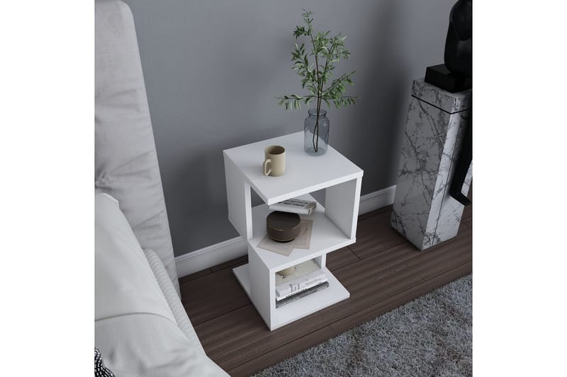 Sängbord Violaceae 29,6x49,4 cm - Vit - Möbler - Bord & matgrupp - Avlastningsbord & sidobord - Sängbord & nattduksbord