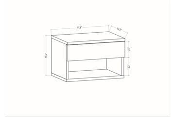 Sängbord Violaceae 44,6x31,9 cm - Antracit - Möbler - Bord & matgrupp - Avlastningsbord & sidobord - Sängbord & nattduksbord