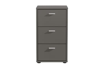 Sängbord Virginia 35 cm med Förvaring 3 Lådor - Grå - Möbler - Bord & matgrupp - Avlastningsbord & sidobord - Sängbord & nattduksbord