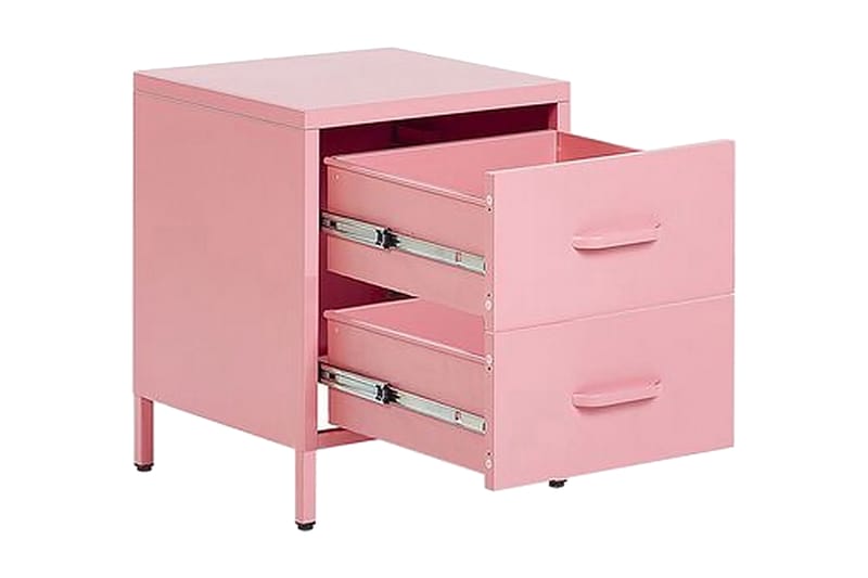 Sängbord Visanza 43 cm - Stål/Rosa - Möbler - Bord & matgrupp - Avlastningsbord & sidobord - Sängbord & nattduksbord