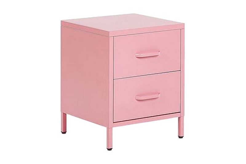 Sängbord Visanza 43 cm - Stål/Rosa - Möbler - Bord & matgrupp - Avlastningsbord & sidobord - Sängbord & nattduksbord