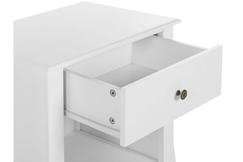 Sängbord vit 1 låda LANE - Vit - Sängbord & nattduksbord