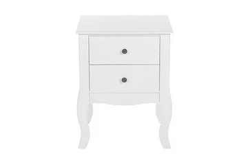 Sängbord vit 2 lådor LANE - Vit - Möbler - Bord & matgrupp - Avlastningsbord & sidobord - Sängbord & nattduksbord