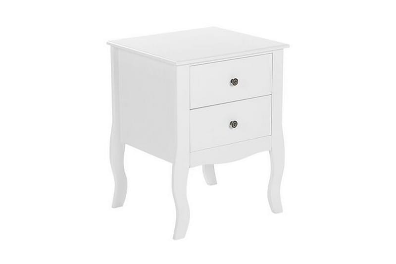 Sängbord vit 2 lådor LANE - Vit - Möbler - Bord & matgrupp - Avlastningsbord & sidobord - Sängbord & nattduksbord