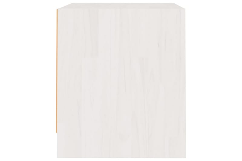 Sängbord vit 40x30,5x35,5 cm massiv furu - Vit - Sängbord & nattduksbord