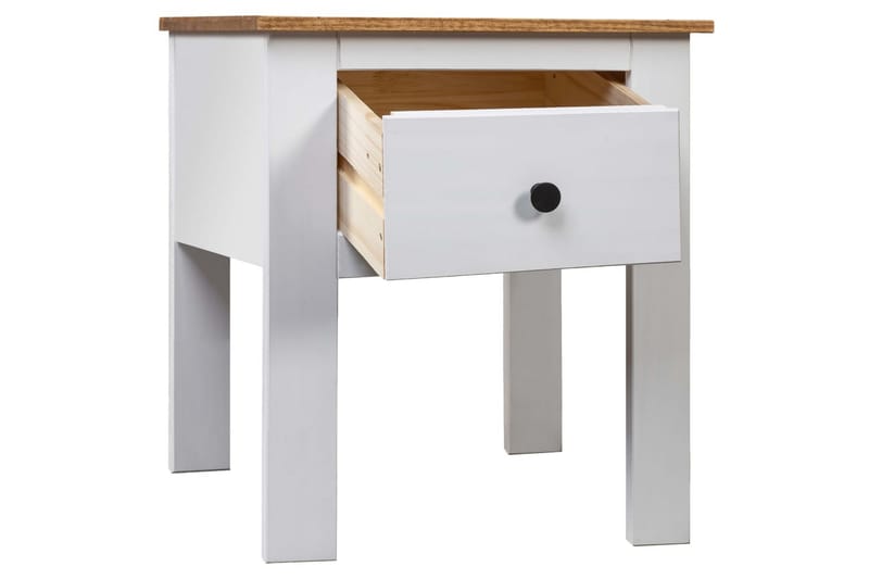 Sängbord vit 46x40x57 cm furu Panama - Vit - Sängbord & nattduksbord