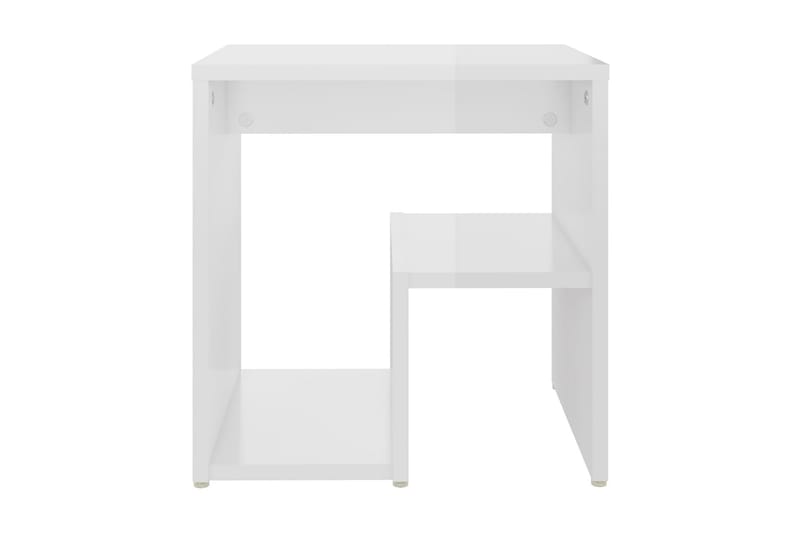 Sängbord vit högglans 40x30x40 cm spånskiva - Vit - Sängbord & nattduksbord