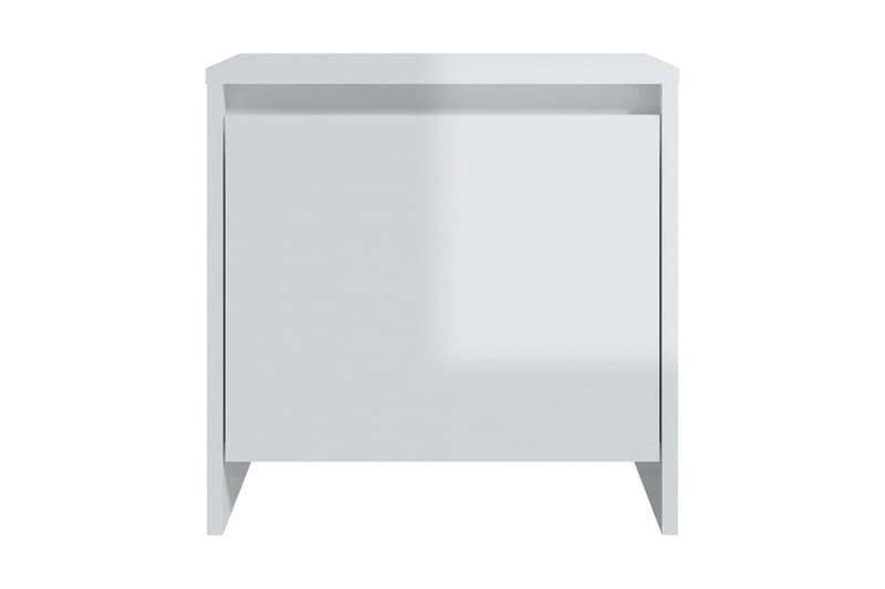 Sängbord vit högglans 45x34x44,5 cm spånskiva - Vit - Sängbord & nattduksbord